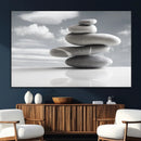 Still Life Black and White Zen Stones Wall Art Canvas,