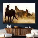 Horses and Cowboys Wall Art Canvas Print by MyGreatCanvas | Canvas Wall Art Prints | Photo Prints & Wall Decor