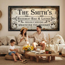 Custom Family Patio Sign Wall Art Canvas Print, Personalized Rustic Bar Decor, Western Farmhouse Patio Wall Decor by MyGreatCanvas | Canvas Wall Art Prints | Photo Prints & Wall Decor
