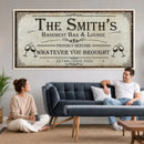Custom Family Patio Sign Wall Art Canvas Print, Personalized Rustic Bar Decor, Western Farmhouse Patio Wall Decor by MyGreatCanvas | Canvas Wall Art Prints | Photo Prints & Wall Decor