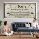 Custom Family Patio Sign Wall Art Canvas Print, Personalized Rustic Bar Decor, Western Farmhouse Patio Wall Decor by MyGreatCanvas | Canvas Wall Art Prints | Photo Prints & Wall Decor