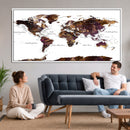 World Map Canvas Print – Detailed Map of the World Wall Art