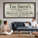 Custom Family Patio Sign Wall Art Canvas Print, Personalized Rustic Bar Decor, Western Farmhouse Patio Wall Decor by MyGreatCanvas | Canvas Wall Art Prints | Photo Prints & Wall Decor