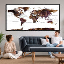 World Map Canvas Print – Detailed Map of the World Wall Art