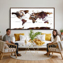 World Map Canvas Print – Detailed Map of the World Wall Art