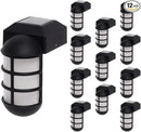 GreenLighting Marina Solar Post Cap Lights Fits 4x4 Nominal Wood Outdoor Solar Powered Post Cap Light, Fence Post, Landscaping, Deck, Garden- Bright LED, Waterproof Nautical Lighting Black 12 Pack by GreenHaven Gardens