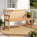 62inch Teak Outdoor Porch Bench 3 by LJGDeals