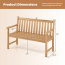 62inch Teak Outdoor Porch Bench 3 by LJGDeals