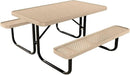 Coated Outdoor Furniture Heavy-Duty Portable Outdoor Kids Table, Punched Steel Kids Picnic Table, Commercial-Grade Picnic Table, Made in America (4ft Rectangular, Childrens, Tan) by GreenHaven Gardens