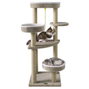 51"Carpeted Cat Tree with Comfy Plush Perches for Indoor Cats by LJGDeals