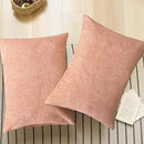 CaliTime Throw Pillow Covers Decorative 20 X 26 Inches Pack of 2 Cozy Chenille Standard Pillow Shams Cases for Couch Sofa Bed Living Room Home Dusty Pink by CozyNest Decor