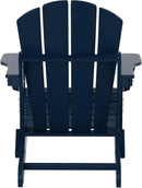 WO Home Furniture Adirondack Chairs Table Set of 3 PCS Outdoor Folding Chairs Coffee Table Weather/UV Resistant for Lawn, Garden, Bon Fire, Balcony (Navy Blue) by GreenHaven Gardens
