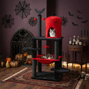 51" Gothic Multi-Level Cat Tree with Spider Toy & Hammock by LJGDeals