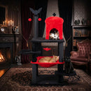 51" Gothic Multi-Level Cat Tree with Spider Toy & Hammock by LJGDeals
