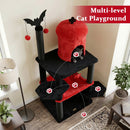 51" Gothic Multi-Level Cat Tree with Spider Toy & Hammock by DirectDeals