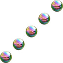 Nerien Gazing Ball, 2 Inch Stainless Steel Garden Mirror Globe, Polished Ornament Sphere, Hollow Floating Reflective Hemisphere, for Home Outdoor Pond Housewarming Swimming Decoration, Rainbow, 5pcs by GreenHaven Gardens