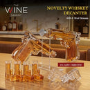 Pistol Whiskey Gun Decanter & Pistol Shot Glasses Set by The Wine Savant