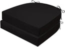 Outdoor Chair Cushions Set of 2, Waterproof Foam Patio Seat Cushions with Ties for Garden Sofa & Dining Furniture, 3-Year Color Fastness, 18x18x3 Inch, Black by GreenHaven Gardens