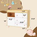Baby Dresser Changing Table with Drawers,Shelf,Hidden Laundry Basket Storage,2 in 1 Nursery Dresser Chest for Infants, Baby Diaper Changing Station for Daycare,Bedroom,Natural by TinyTreasures Baby Boutique