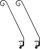 MIXXIDEA 2 Packs Heavy Duty Deck Rail Pole Deck Hook, Extensible and Adjustable Deck Hook for Hanging Bird Feeder, Plants, Suet Baskets,Wind Chimes,Lanterns by GreenHaven Gardens