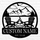 Custom Campfire Sign | Metal Outdoor Sign | Camper Decor | Personalized Camping Gifts | Fire Pit Sign | Outdoor Decor Cabin Sign | Campsite Sign by CozyNest Decor