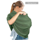 Yoofoss Nursing Cover Breastfeeding Scarf - Baby Car Seat Covers, Infant Stroller Cover, Strechy Carseat Canopy for Boys and Girls (Dark Green) by TinyTreasures Baby Boutique