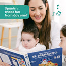 Binibi Spanish Musical Book - Counting at The Market | Bilingual Children's Book for Babies & Toddlers 1-3 | Libro en Espanol para Bebes by TinyTreasures Baby Boutique
