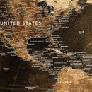 Personalized Family World Map Canvas – Custom Framed Push