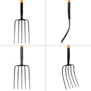Pitch Fork for Gardening, 5 Tine Pitchfork Heavy Duty with Fiberglass Handle, 58 Inches by GreenHaven Gardens