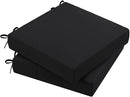 AAAAAcessories Outdoor Seat Cushions for Chairs, Waterproof, Fade-Resistant Patio Furniture Replacement Cushions, 21" x 21" x 4", Set of 2, Black by GreenHaven Gardens