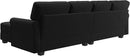 HONBAY Sectional Sofa with Storage Seat Velvet U Shaped Couch with Reversible Chaise Convertible Sectional Couches for Living Room,Black Velvet by CozyNest Decor