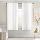 MIULEE Pure White Back Tab Light Blocking Curtains 63 Inch Length 2 Panels Set for Living Room Bedroom Privacy, Rod Pocket/Pinch Pleat Thermal Insulated Room Darkening Pleated Blackout Drapes by TinyTreasures Baby Boutique