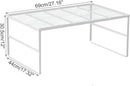 Kitchen Cabinet Storage Shelf Stackable Wire Spice Rack Organizer Heavy Duty Space Saver for Bathroom Bedroom Closet Laundry Room Office Countertop - White, Pack 1 by CozyNest Decor