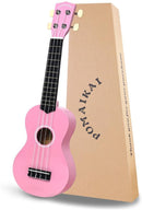 POMAIKAI Soprano Ukulele for Beginners, 21 Inch Ukulele Wood Toddler Guitar Small Hawaiian Ukalalee Starter (Pink) by TinyTreasures Baby Boutique