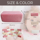 Wonder Space Plush Foam Blocks - Nursery Building & Stacking Toys for Toddlers Boys & Girls, Soft Smooth Velvet Cover, Early Education Gross Motor Skills & Brain Development (24 Bricks, Soft Blush) by TinyTreasures Baby Boutique