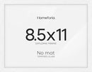 Homeforia 8.5 x 11 Diploma Frame White Wood, High End Oak 8.5x11 Certificate Frames, 11x8.5 Document Frames for Wall or Tabletop, 8.5 by 11 Award White Wooden Frame, Tempered Glass, Wall Kit, Set of 1 by CozyNest Decor