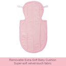 COOLBEBE New 2-in-1 Babybody Supports for Baby Newborn Infants - Extra Soft Stroller Cushion Pads Car Seat Insert, Perfect for Carseats, Strollers, Swings, Pink by TinyTreasures Baby Boutique