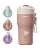 Papablic Pro Portable Bottle Warmer for Travel– Fast Heating, Steam Sterilizer, 30W Fast Charge, 5-Temp Control, Easy-Clean Wide Mouth, Baby Milk Warmer for Breastmilk & Formula, Almond Rose by TinyTreasures Baby Boutique