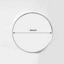 24 Inch Round Bathroom Mirror - Wall Mounted Circle Mirror with Metal Frame, Modern Mirror Suitable for Bathroom, Vanity, Entryway, Living Room, Wall Decor,Silver by CozyNest Decor