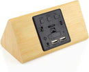 OCT17 Wooden Alarm Clock, Wood Alarm Clock Smart LED Digital Clock for Bedroom/desks, Upgraded with Time Temperature, Adjustable Brightness and Voice Control, Humidity Displaying - Bamboo by CozyNest Decor