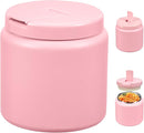 26oz Kids Thermos for Hot Food, Insulated Vacuum Food Jar with Buckle Lid, Stainless Steel Wide Mouth Leak Proof Insulated Lunch Container for School Picnic Travel, Pink by TinyTreasures Baby Boutique