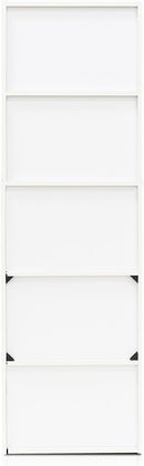 Furinno 5-Tier Reversible Color Open Shelf Bookcase , White/Pink 11055WH/PI by TinyTreasures Baby Boutique
