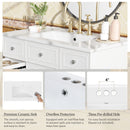Bathroom Vanity With Ceramic Sink, Soft Close Doors, Adjustable Shelves by HouseOfZazla
