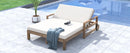 TREXM 1-Piece Farmhouse Wooden Outdoor Sunbed for 2 by HouseOfZazla