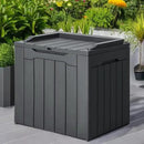 JUMMICO 31 Gallon Resin Deck Box Waterproof Indoor Outdoor Storage Boxes for Patio Furniture Cushions and Garden Tools (Gray) by CozyNest Decor