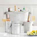 Personalization Universe Hampton Collection Custom Engraved Wine Chiller and Ice Bucket - Stainless Steel Ice Tub, Hand-Hammered Detail, Rolled Edges, Perfect for Wine, Champagne, and Beverage Cooling by CozyNest Decor