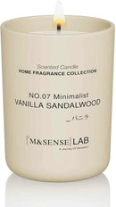 M&SENSE Natural Soy Candle| Vanilla Sandalwood | 8.82 oz, 50H Burn | Minimalist Scented Candle for Relaxation, Gifting, Home Décor | for Bedroom, Office, Party Medium by CozyNest Decor