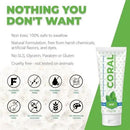Coral White Nano Silver Mint Toothpaste, Natural Fluoride Free Teeth Whitening Toothpaste, Coral Calcium Nano Silver Infused SLS, Glycierin Free 4 Ounce (4 Pack) by CozyNest Decor
