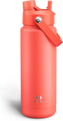 Insulated Water Bottle with Straw Stainless Steel Water Bottle, Leak-Proof, BPA-Free, Double Wall Vacuum Keeps Cold for 24 Hours for Sports, Travel, School (32 oz, Tawny Orange) by CozyNest Decor