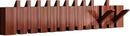 Wall Mounted Piano Key Hanger | Flip Style Hook | Entrance Wall Art Hook, Made of Oak Wood (3 Times Painted, 4 Times Polished) (Walnut, 12Hooks) by CozyNest Decor